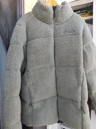 Chaquetón sherpa Columbia Talla L Hombre Verde Oli