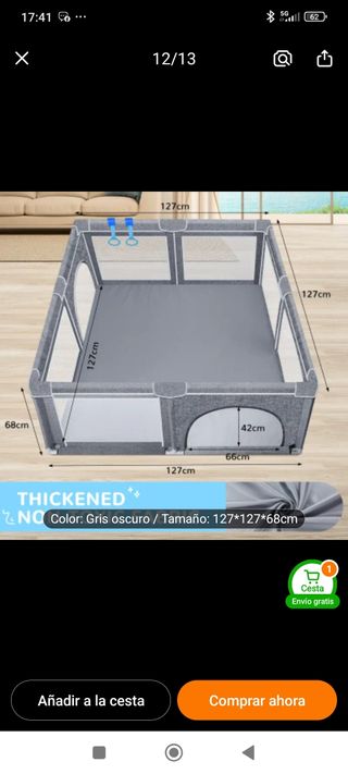 Parque infantil 127x127x68cm