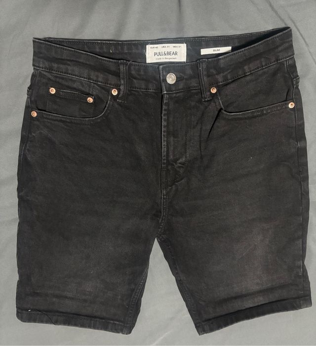 Pull&Bear Shorts Negros Slim Talla M