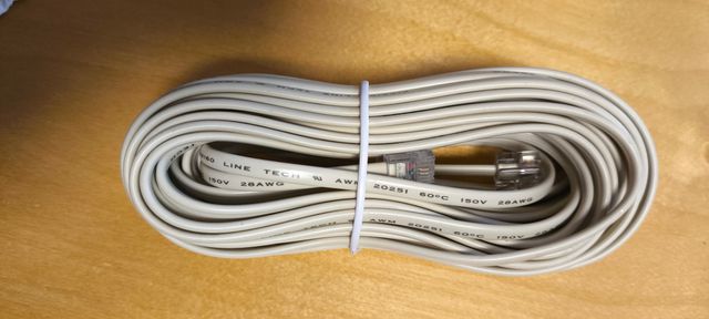 Cable de teléfono Line Tech beige 10m