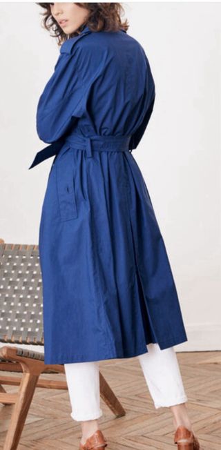 Gabardina ligera índigo talla S