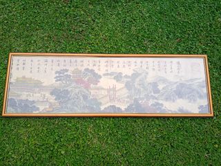 Pergamino chino antiguo con caligrafía