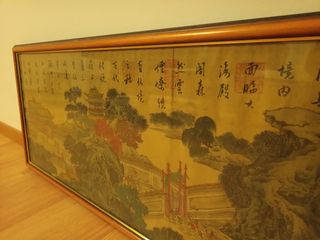 Pergamino chino antiguo con caligrafía