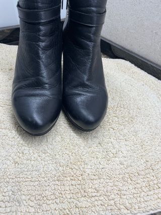 Botines de piel negros Punt Roma