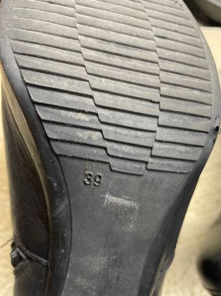 Botines de piel negros Punt Roma