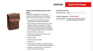 Maleta Lateral Lona Yamaha XSR 700