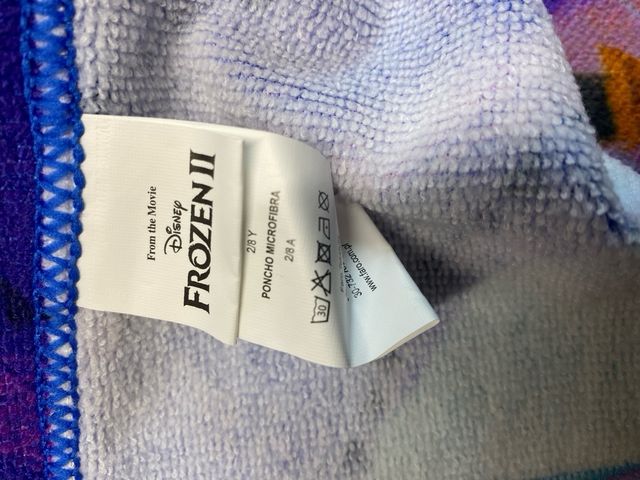 Accappatoio Poncho Microfibra Frozen 2/3 anni