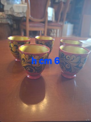 5 Bicchierini Artigianato Russo