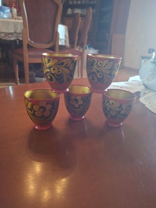 5 Bicchierini Artigianato Russo