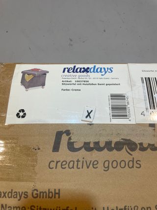 Taburete Almacenaje Relaxdays Gris