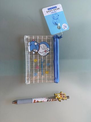 Estuche Malla Doraemon A7 Azul