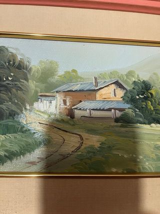 Cuadro paisaje pintado al óleo