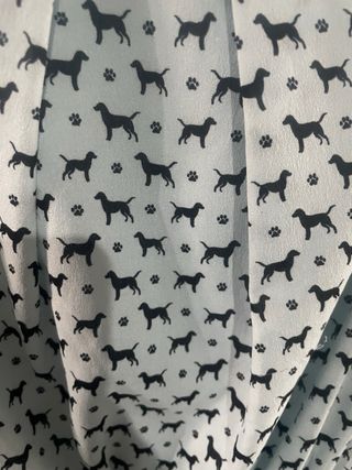 Abito corto Anonyme fantasia cani azzurro