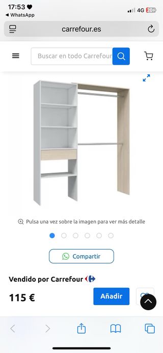 Armario nuevo en caja Carrefour