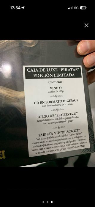 Mago de Oz Bandera Negra Caja Deluxe Piratas