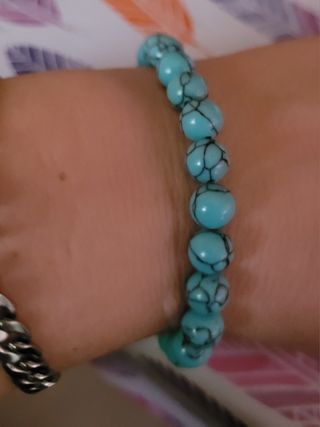 Pulsera de turquesa con cuentas de 8mm
