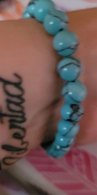 Pulsera de turquesa con cuentas de 8mm