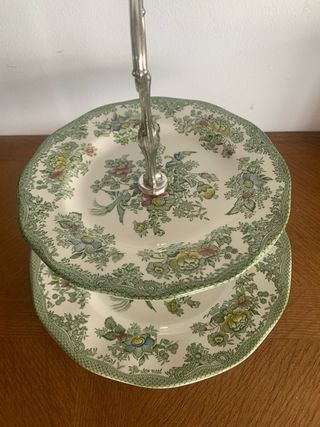 Bandeja de servir Porcelana Inglesa 2 Niveles