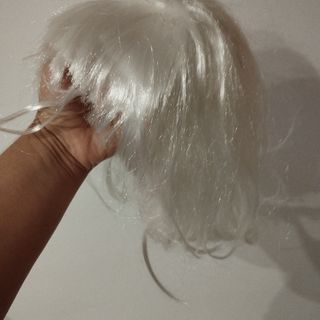 Peluca disfraz blanca talla única