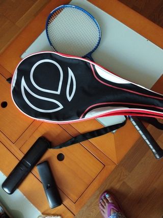 Raqueta de bádminton azul