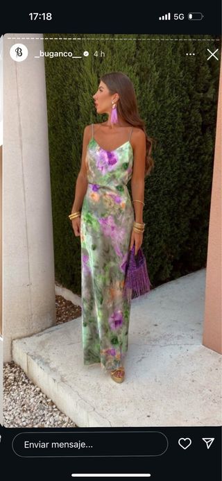 Vestido largo estampado para eventos