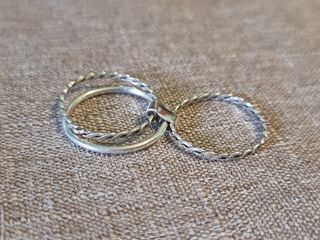Anillo semanario plata trenzado