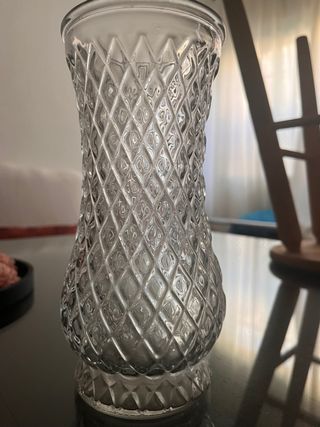 Jarrón de cristal transparente 20cm