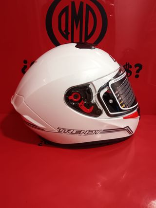 Casco de Moto Integral NZI Trendy White, Nuevo.