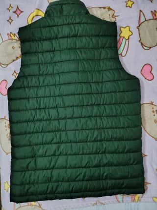 Chaleco acolchado verde.
