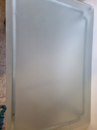 Mesa de despacho cristal y metal