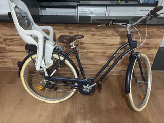 Bicicleta paseo con sillita bebé B'TWIN
