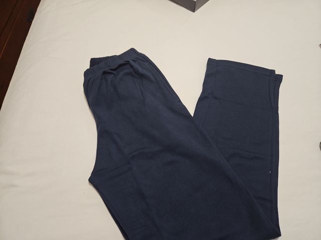 Pijama hombre invierno rayas azules Talla L
