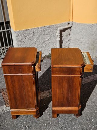 Coppia comodini antichi restaurati 1870