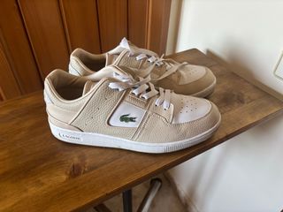 Zapatillas Lacoste Beige y Blanco