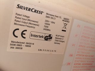 Microondas Silvercrest