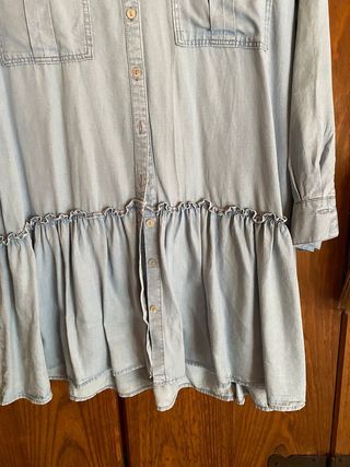 Vestido Zara denim azul Talla XS