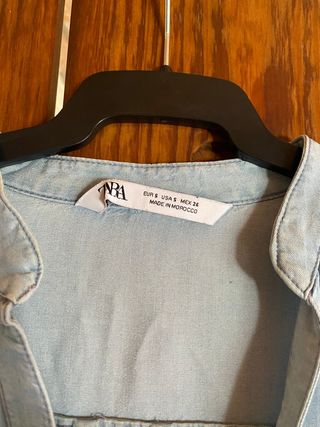 Vestido Zara denim azul Talla XS