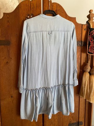 Vestido Zara denim azul Talla XS