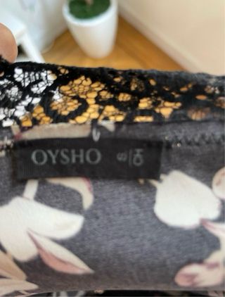 Camisón negro floral encaje