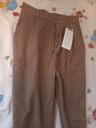 Pantalón señora fino marrón