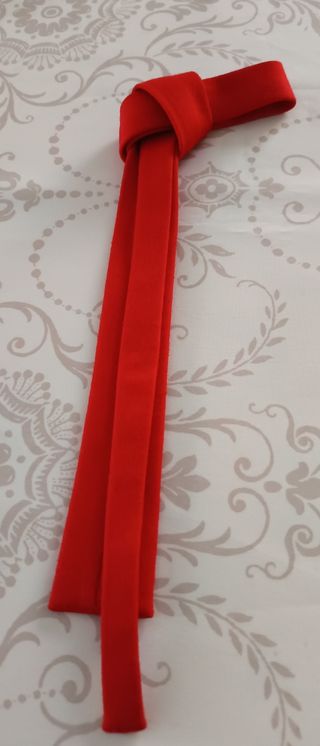 Corbata vintage mujer color rojo