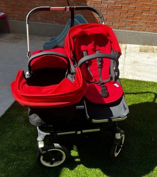 Carrito Gemelar Bugaboo Donkey Rojo