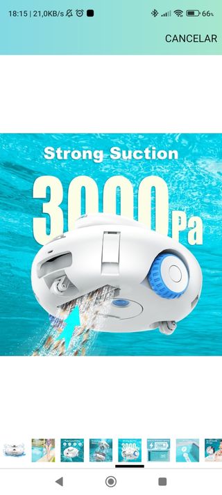 Robot Limpiafondos Piscina AQUVII 7500mAh