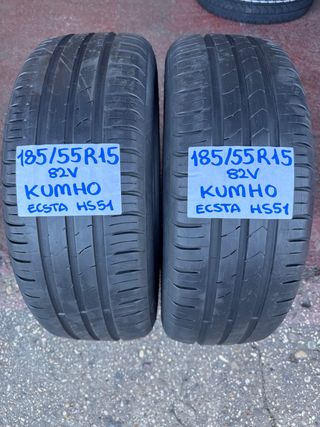 2 Neumáticos Kumho 185/55R15 82V ECSTA HS51