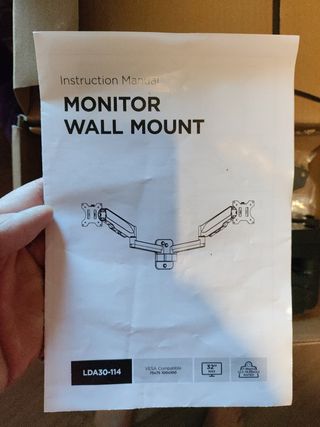 Soporte Doble Monitor Negro VESA LDA30-114