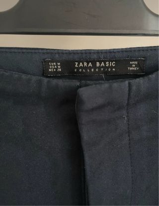 Pantalón Zara Azul con Cremalleras