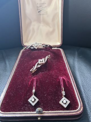 Conjunto de Joyas Antiguas Diamantes