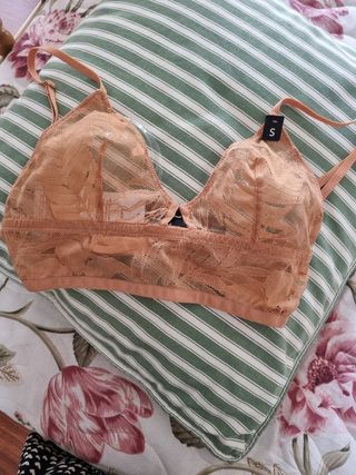 Conjunto 3 sujetadores encaje coquette Talla S