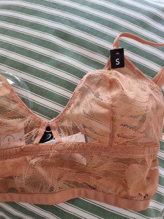 Conjunto 3 sujetadores encaje coquette Talla S