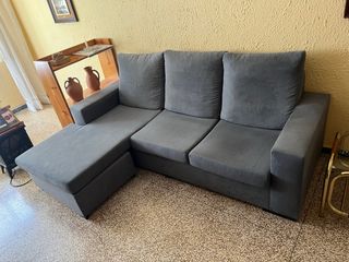Sofá Chaiselongue Gris Tela